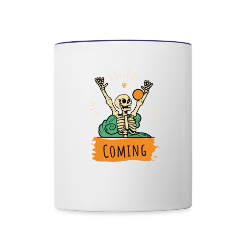 Orange Green Simple Holiday is Coming T Shirt - Contrast Coffee Mug