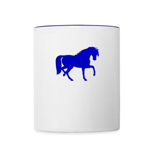 blue horse hoodie - Contrast Coffee Mug