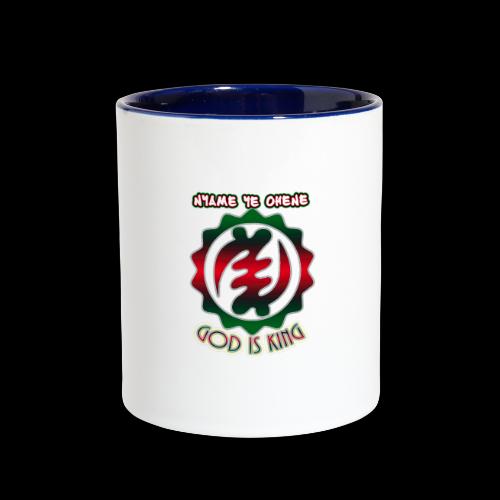 God is King Adinkra - Contrast Coffee Mug