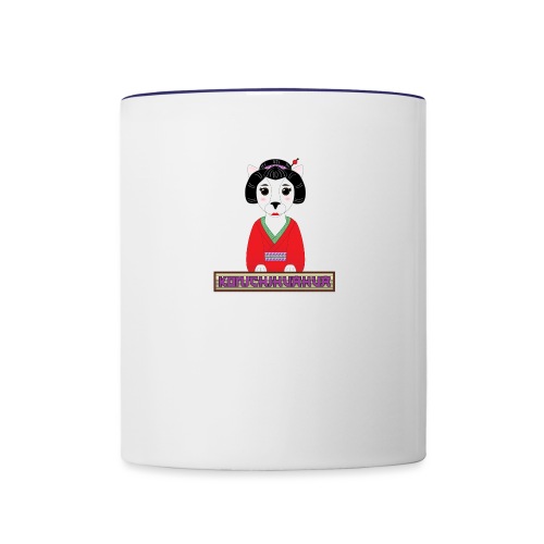 Konichihuahua Japanese / Spanish Geisha Dog Red - Contrast Coffee Mug
