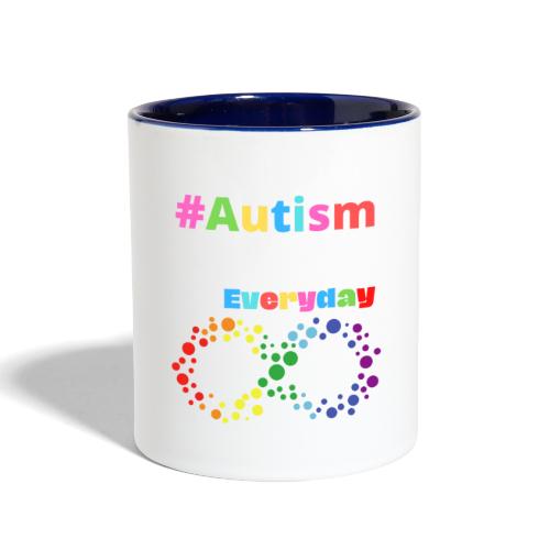 April is National Autism Awareness Month Support G - Contrast Coffee Mug