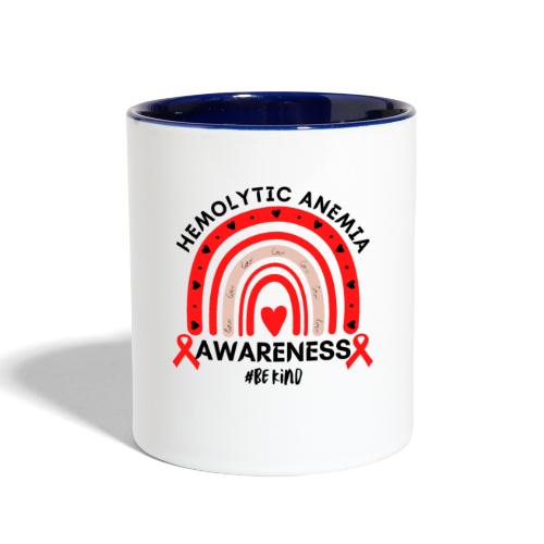 Hemolytic Anemia Awareness Rainbow Warrior Support - Contrast Coffee Mug
