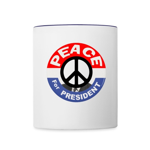 Peace For President - Contrast Coffee Mug