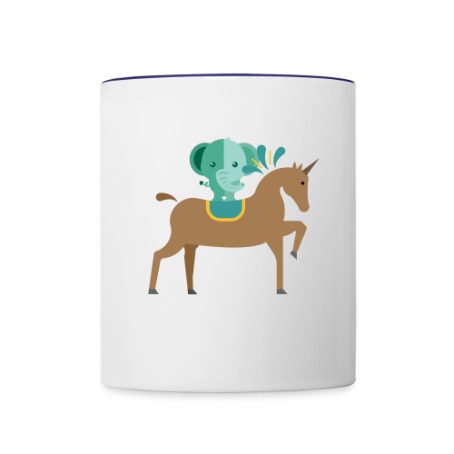 Unicorn and elephant - Contrast Coffee Mug