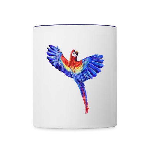 Scarlet macaw parrot - Contrast Coffee Mug