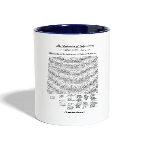 Declaration of Independence Black Lettering - Contrast Coffee Mug