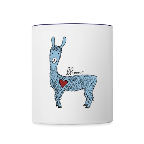 Cute llama - Contrast Coffee Mug