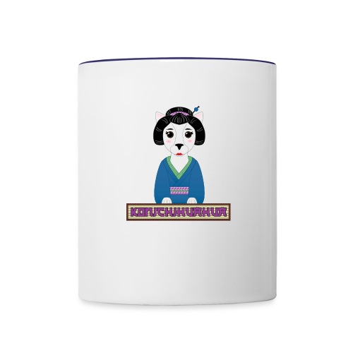 Konichihuahua Japanese / Spanish Geisha Dog Blue - Contrast Coffee Mug