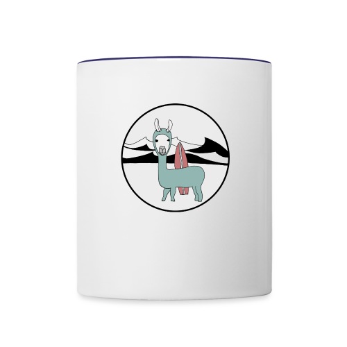 Surfin' llama. - Contrast Coffee Mug