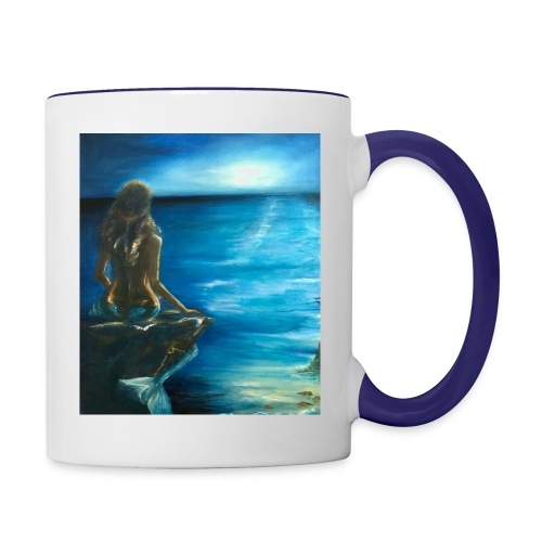 Mermaid over looking the sea - Contrast Coffee Mug