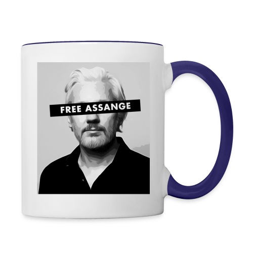 Free Julian Assange - Contrast Coffee Mug