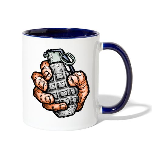 Hand Grenade In Comics Style - Contrast Coffee Mug