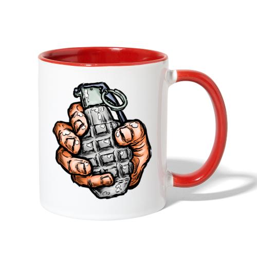 Hand Grenade In Comics Style - Contrast Coffee Mug