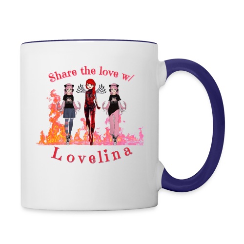 Share the Love With Lovelina - Contrast Coffee Mug
