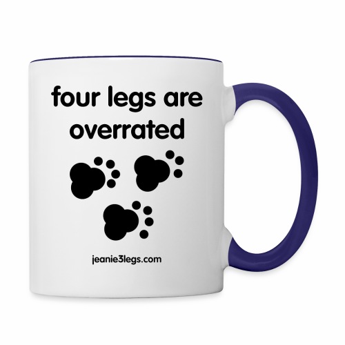 Jeanie3legs, 4 legs are overrated pawprint - Contrast Coffee Mug