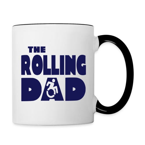 Rolling dad in a wheelchair - Contrast Coffee Mug
