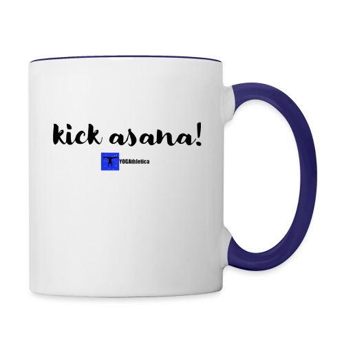kick asana and logo transparent - Contrast Coffee Mug