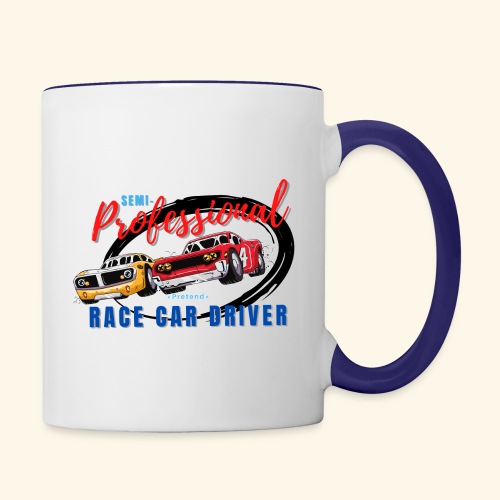 Semi-professional pretend race car driver - Contrast Coffee Mug