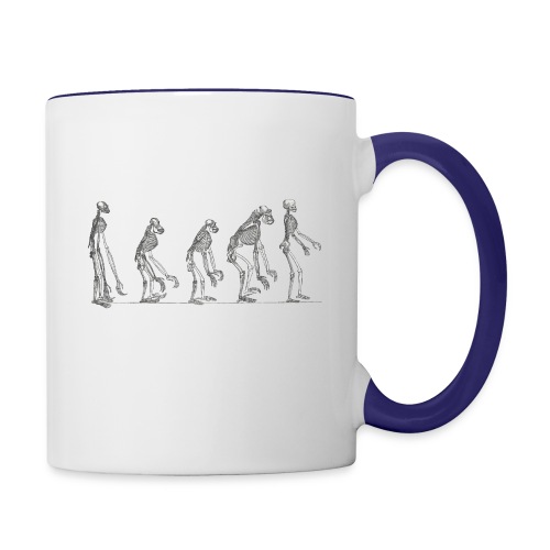 walking skeletons from the past - Contrast Coffee Mug