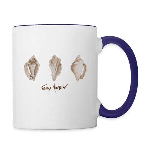 Shells 3 in a row with signature - Contrast Coffee Mug