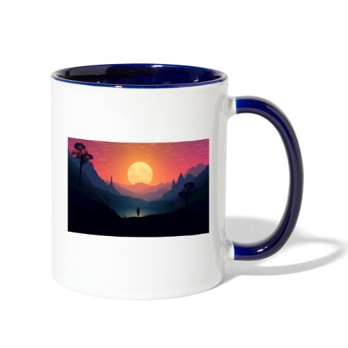 Sunset Adventure Mountain Landscape - Contrast Coffee Mug