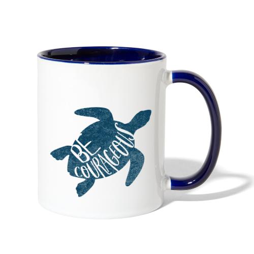 Be Courageous. Blue - Contrast Coffee Mug