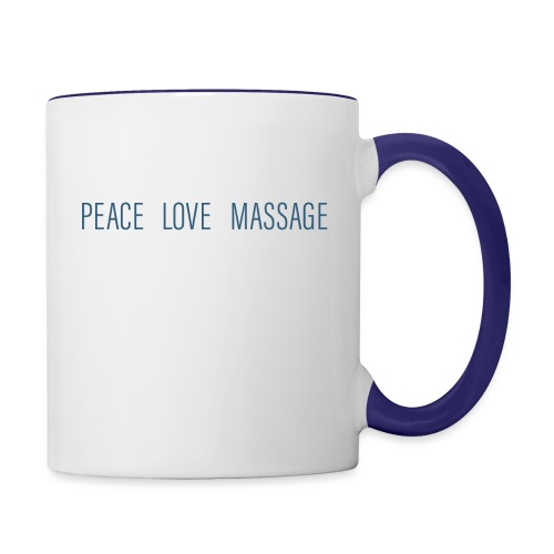 MMI peace love massage - Contrast Coffee Mug
