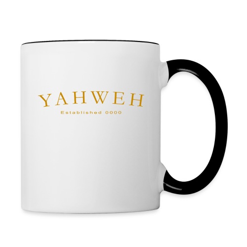 Yahweh Established 0000 in Gold - Contrast Coffee Mug
