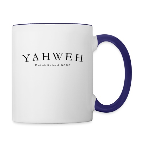Yahweh Established 0000 in black - Contrast Coffee Mug