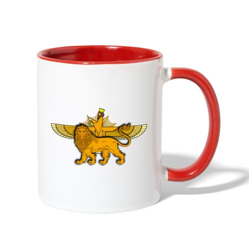 Lion Sun Faravahar - Contrast Coffee Mug