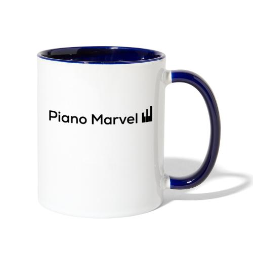 Modern Piano Marvel logo in black - Contrast Coffee Mug