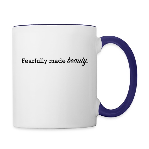 fearfully made beauty - Contrast Coffee Mug