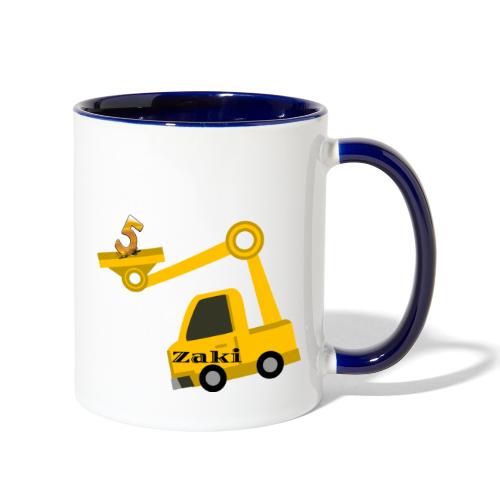 Construction Truck Birthday T-Shirt - Contrast Coffee Mug