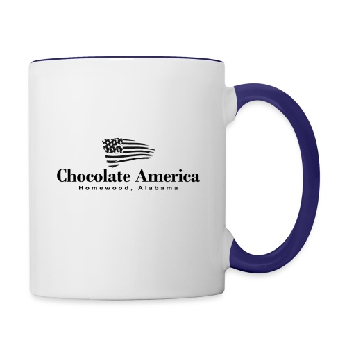 Logo for Chocolate America / Homewood, AL - Contrast Coffee Mug