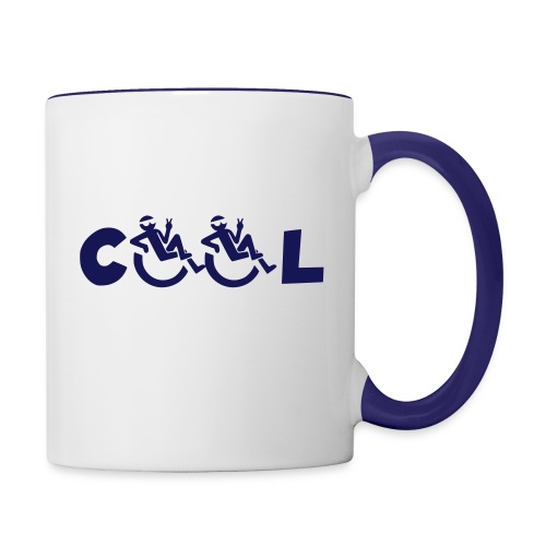 Cool in my wheelchair, chill in wheelchair, roller - Contrast Coffee Mug