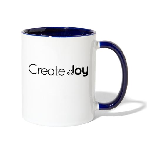 Create Joy in Black wide - Contrast Coffee Mug