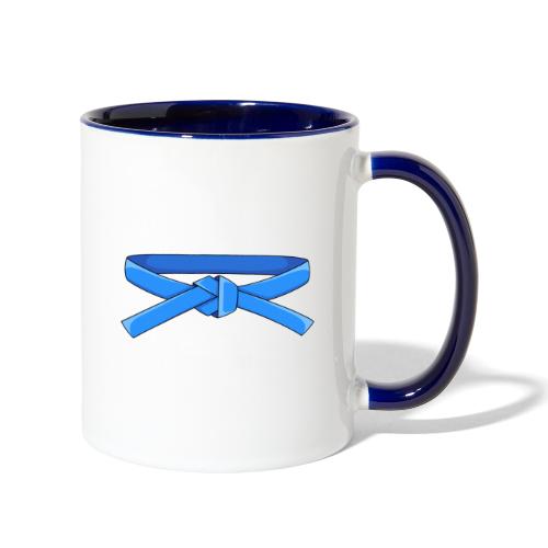 blue belt - Contrast Coffee Mug