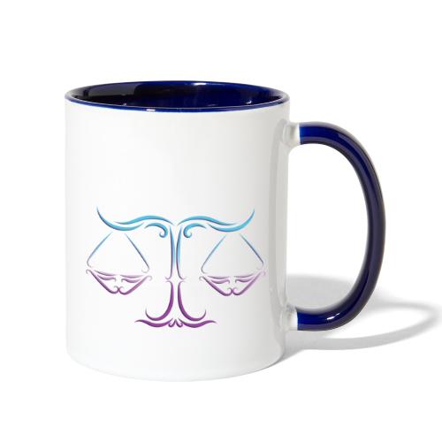Libra Zodiac Scales of Justice Celtic Tribal - Contrast Coffee Mug