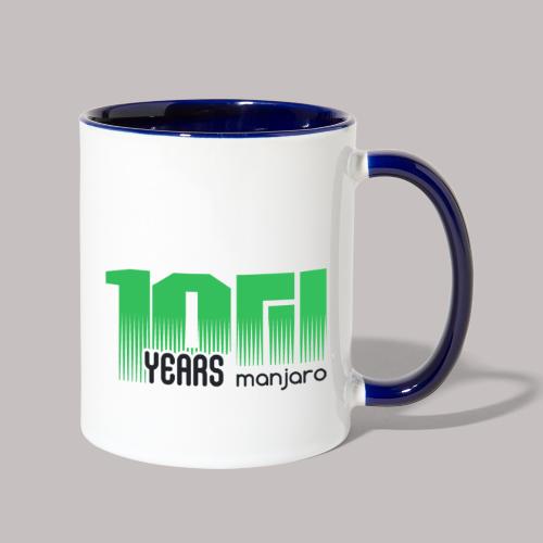 10 years Manjaro black - Contrast Coffee Mug