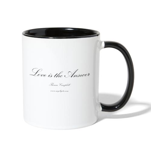 Love is the answer - black design - Contrast Coffee Mug