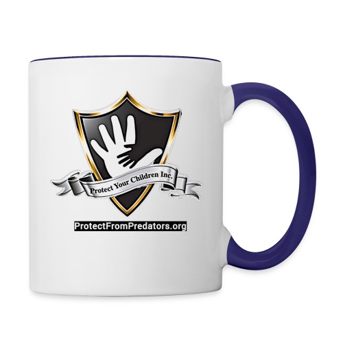 Protect Your Children Inc Shield and Website - Contrast Coffee Mug