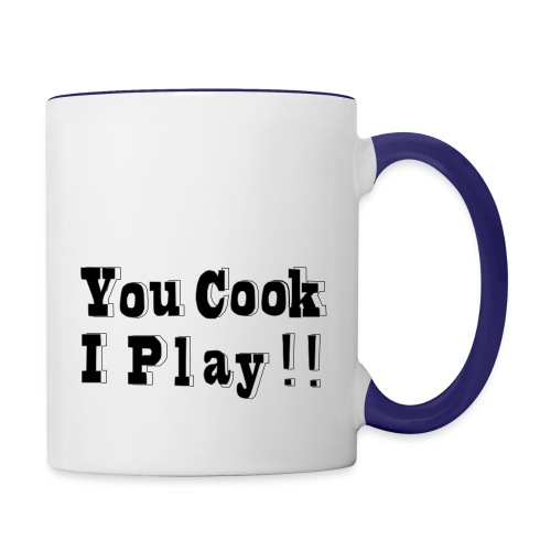 Blk & White 2D You Cook I Play - Contrast Coffee Mug
