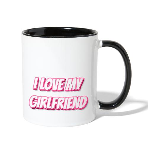 I Love My Girlfriend T-Shirt - Customizable - Contrast Coffee Mug