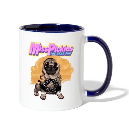 Miss Pickles the pug - Contrast Coffee Mug
