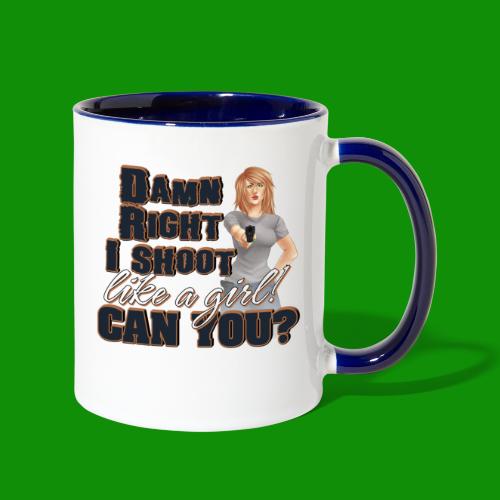 Shoot Like a Girl - Contrast Coffee Mug