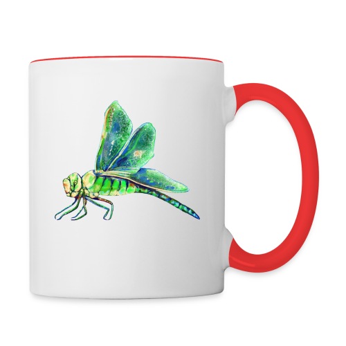 green dragonfly - Contrast Coffee Mug