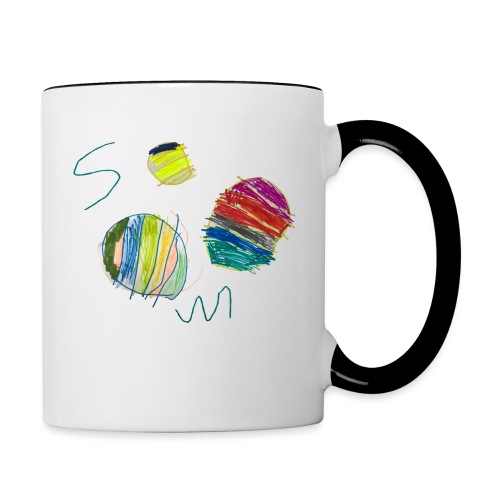 Three basketballs. - Contrast Coffee Mug