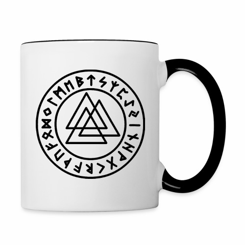 Viking Rune Valknut Wotansknot Gift Ideas - Contrast Coffee Mug