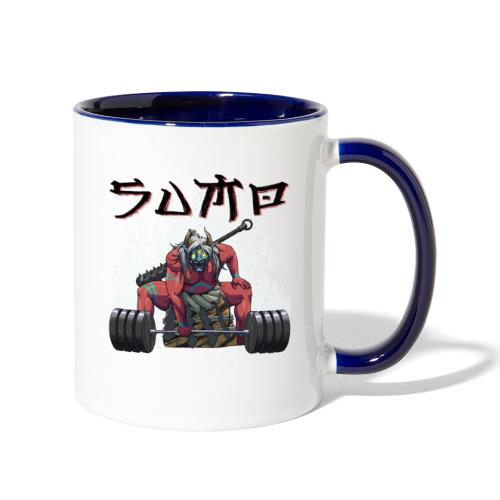 Sumo Red Oni (Black Text) - Contrast Coffee Mug