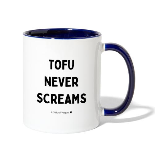 Tofu Never Screams - Contrast Coffee Mug